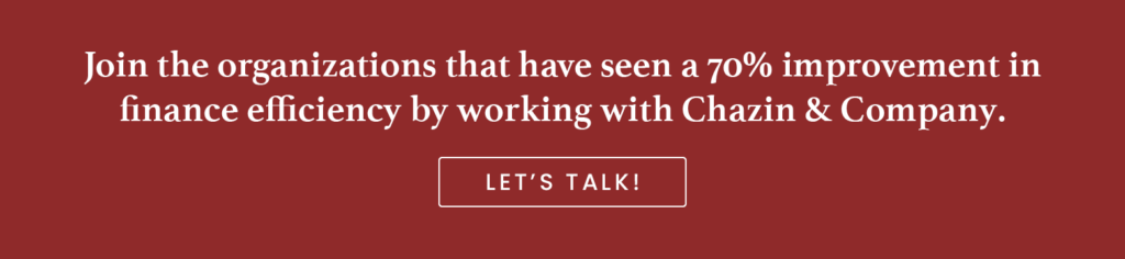 Contact Chazin & Company to see an improvement in finance efficiency and better manage in-kind contributions.