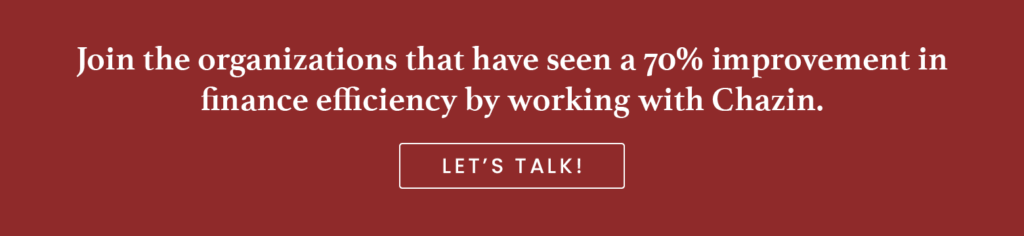 Join the organizations that have seen a 70% improvement in efficiency by working with Chazin. Let's Talk!